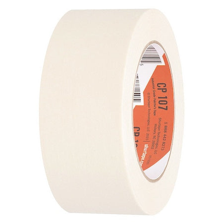 Masking Tape, 48 mm W x 55 m L, 4.9 mil Thick, Tan, Rubber Adhesive, 24 PK