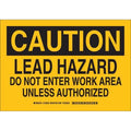 Caution Sign, 7 in H, 10 in W, Plastic, Rectangle, English, 126019