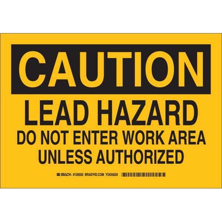 Caution Sign, 7 in H, 10 in W, Plastic, Rectangle, English, 126019