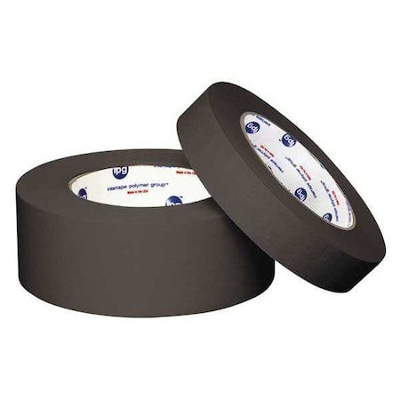 Masking Tape, 1.89"" W x 54.8"" L, 5.7 mil Thick, Black, Natural Rubber/Resin Adhesive, 24 PK