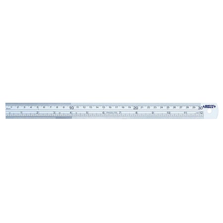Steel Rule, SS, 80" L, Unfinished, 19/16" W