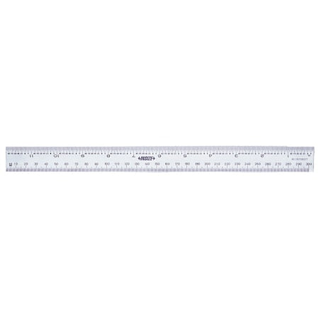 Rigid Rule, SS, 12" L, Unfinished, 31/32" W