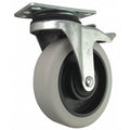 Plate Caster, 5" Wheel Dia., 400 lb.