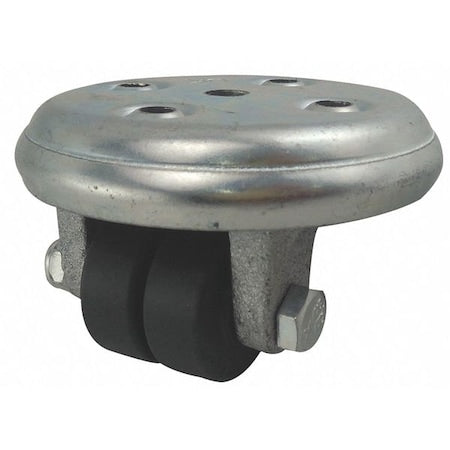 Plate Caster, 1-3/8" Wheel Dia., 264 lb.