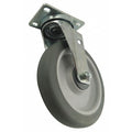 Plate Caster, 6" Wheel Dia., 325 lb.