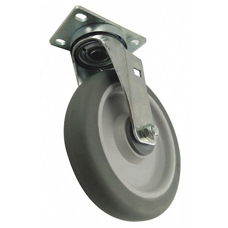 Plate Caster, 6" Wheel Dia., 325 lb.