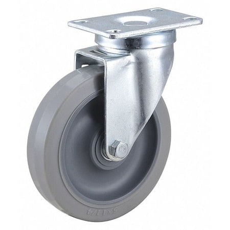 Plate Caster, 325 lb. Load Rating, Swivel