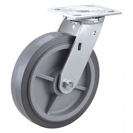 Plate Caster, 600 lb. Load Rating, Swivel