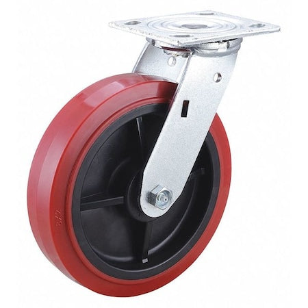 Plate Caster, 900 lb. Load Rating, Swivel