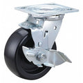 Plate Caster, 800 lb. Load Rating, Swivel