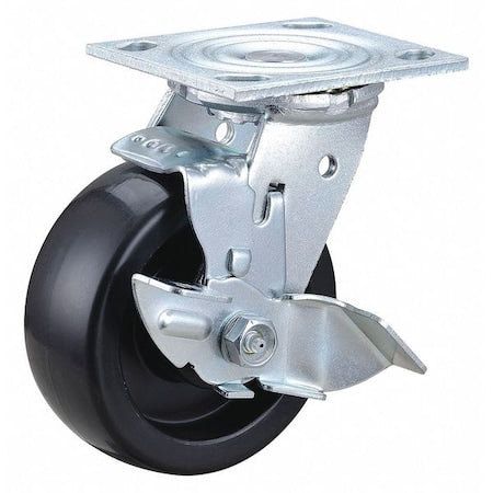 Plate Caster, 800 lb. Load Rating, Swivel