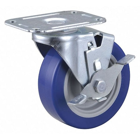 Plate Caster, 198 lb. Load Rating, Swivel