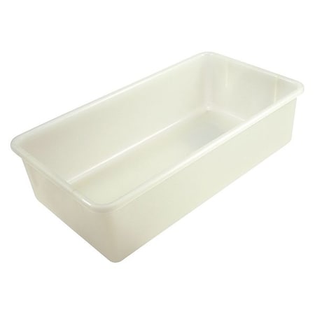 Stack & Nest Storage Tote, 3.5 gal, 19 in L x 10-1/4 in W x 5-1/8 in H, Natural, Polypropylene