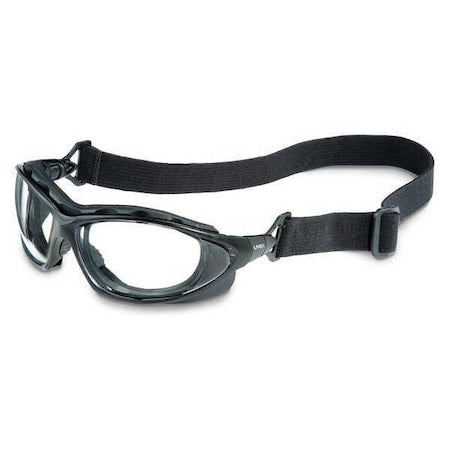 Safety Goggles, Clear Lens/Black Frame, Anti-Fog & Anti-Scratch, Non-Vented, Dielectric, Seismic Series
