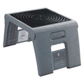 Folding Step, 1 Steps, 300 lb Load Capacity, 9 1/2 in Overall Height, Plastic, Gray
