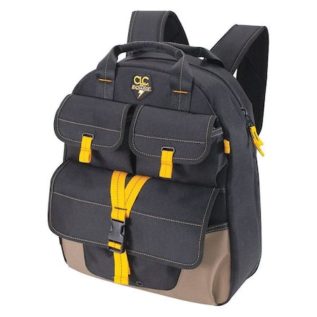 Tool Backpack, Black, Polyester, 23 Pockets