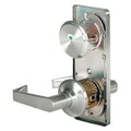 Door Lever Lockset, Satin Chrome