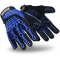 Chrome Mechanics Gloves, Synthetic Leather Palm, Spandex Back, Black/Blue