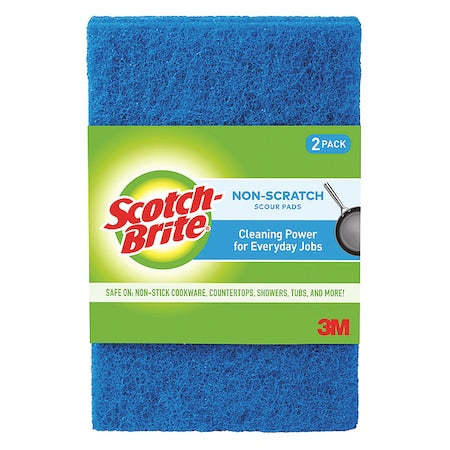 Scouring Pad, 6" L x 3-7/8" W, Blue, PK10