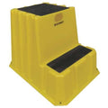 Step Stand, 2 Steps, 500 lb Load Capacity, 24 in Overall Height, Polyethylene, Yellow