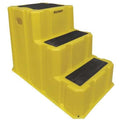 Step Stand, 3 Steps, 500 lb Load Capacity, 29 in Overall Height, Polyethylene, Yellow