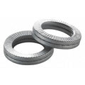 Wedge Lock Washer, For Screw Size 20 mm Steel, Zinc Plated Finish, 100 PK