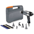 Heat Gun Kit, Corded Powered, 120V AC, Adjustable Temp. Setting, 1,600 W Watt, Pistol-Grip Handle