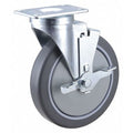 Plate Caster, 6" Wheel Dia, 150 lb.