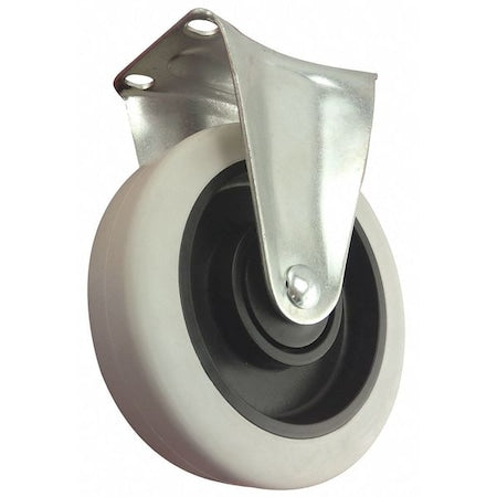 Plate Caster, 5" Wheel Dia, 400 lb., Rigid