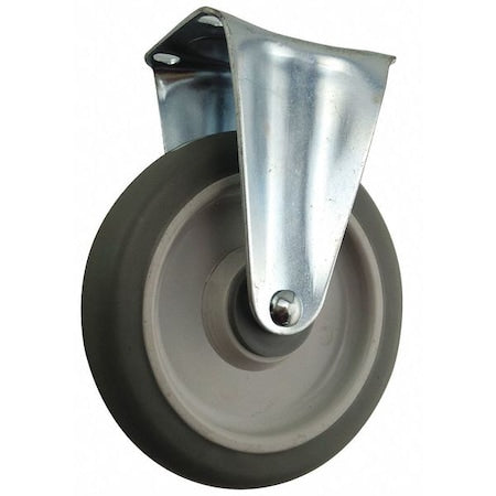 Plate Caster, 6" Wheel Dia, 325 lb., Rigid
