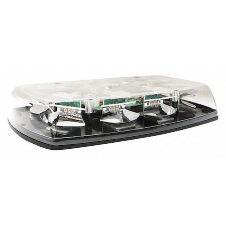 Mini Lightbar, LED, Amber/Clear, 15"" L
