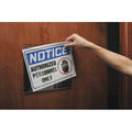 Sign Holder, 8-1/2in x 11in, Plastic, Clear