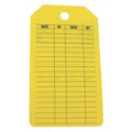 Tag, Cleaning and Maintenance, Cardstock, 5 3/4 in H x 3 1/4 in W, Yellow, Rectangle, 25 PK