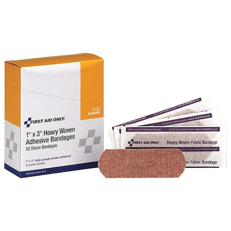 Adhesive Bandage, Woven, 1 in. W, PK50