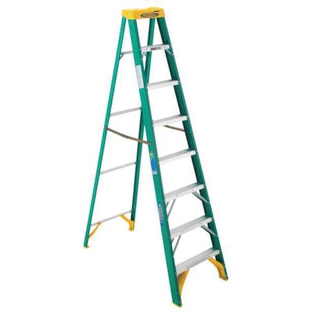 8 ft Fiberglass Stepladder, 225 lb Capacity