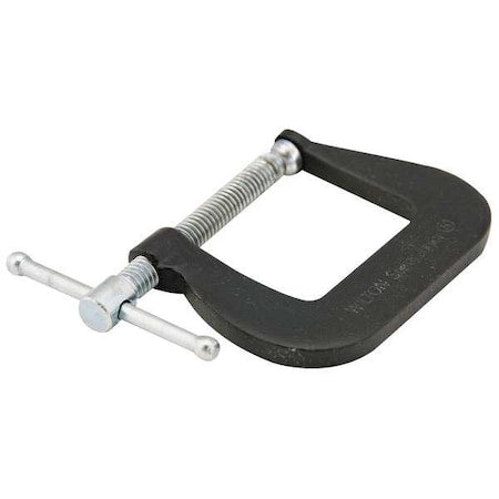 C-Clamp, 2", Steel, Light Duty, 875 lb., Body Color: Gray