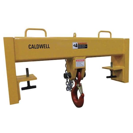 Forklift Beam,Fixed Hook,Cap 15,000 lb