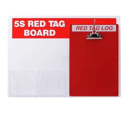 Red Tag Station With Clipboard, Unfilled