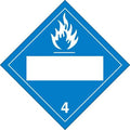 DOT Container Placard, 4, B-946 Pressure Sensitive Vinyl, 10-3/4"" W x 10-3/4"" H