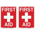 First Aid, 12 in x 9 in, Rectangle, Plastic, 94014