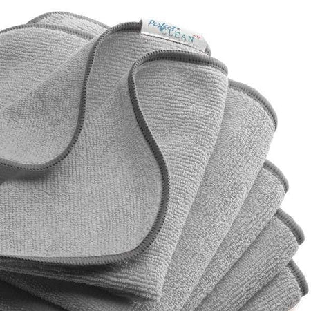 Terry Cleaning Cloth 12" x 12", Gray, 5PK