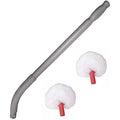 Toilet Swab, 22 1/2 in L Handle, 3 1/2 in L Brush, White, Plastic, 26 in L Overall