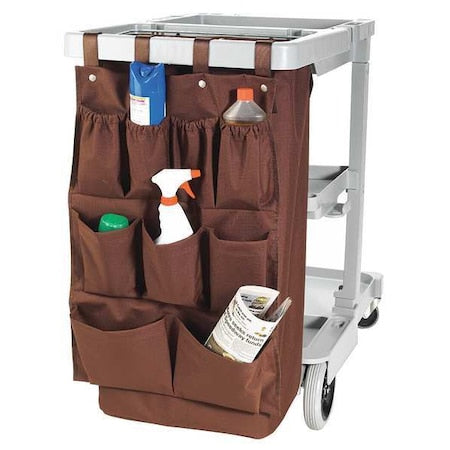 Nine Pocket Caddy Bag, 32 In L, Brown