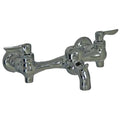 Straight Service Sink Faucet, 7-3/4" to 8-1/4" Mount, 2 Hole Commercial