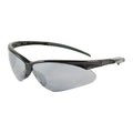 ADVERSARY, Safety Glasses, Anti-Scratch, Silver Mirror Lens, Black Frame, Half-Frame