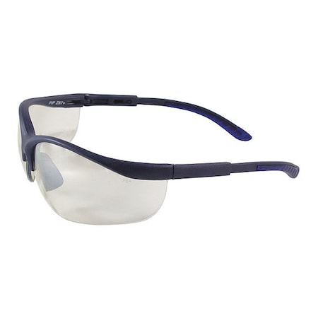 HI-VOLTAGE AC, Safety Glasses, Anti-Scratch, Indoor/Outdoor Lens, Blue Frame, Half-Frame