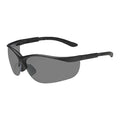 HI-VOLTAGE AC, Safety Glasses, Anti-Scratch, Gray Lens, Black Frame, Half-Frame