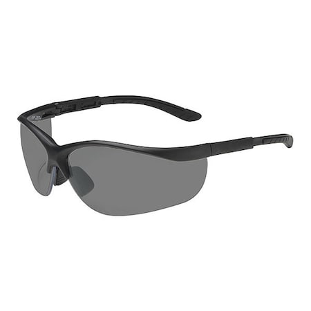 HI-VOLTAGE AC, Safety Glasses, Anti-Scratch, Gray Lens, Black Frame, Half-Frame