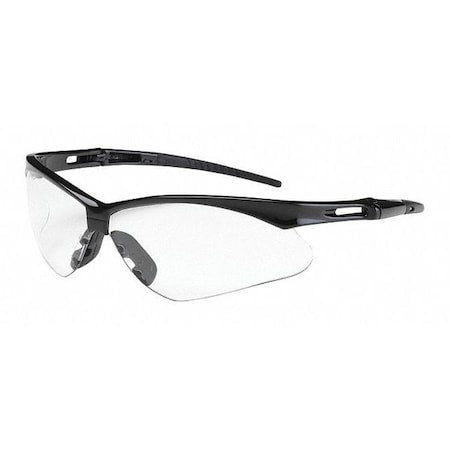 Anser, Safety Glasses, Anti-Scratch, Clear Lens, Black Frame, Half-Frame