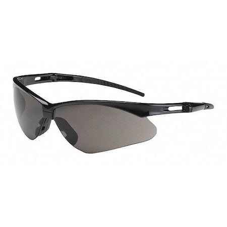 Anser, Safety Glasses, Anti-Scratch, Gray Lens, Black Frame, Half-Frame